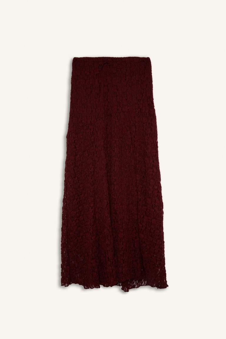 A Cut Lace Maxi Skirt