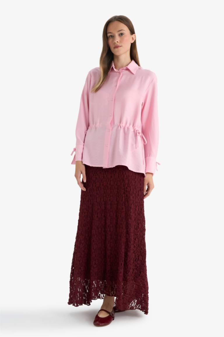 Jupe longue en dentelle Coupe trapèze