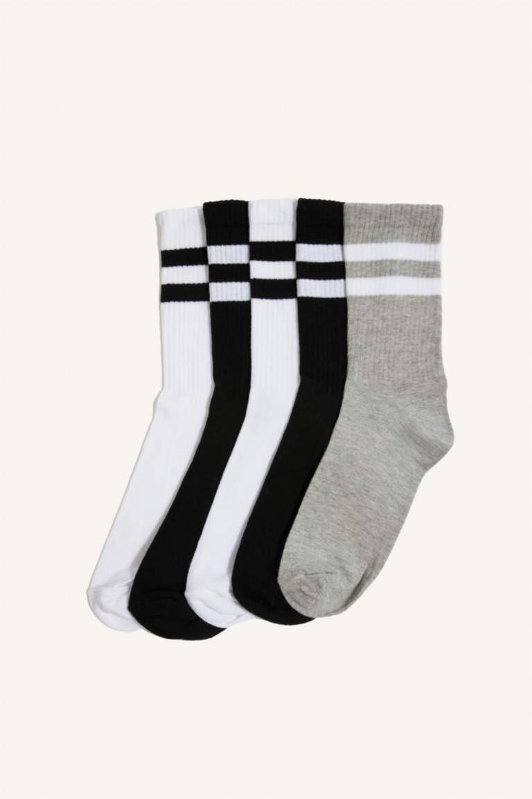 شرابات طويلة قطن رجالي - 5 قطع