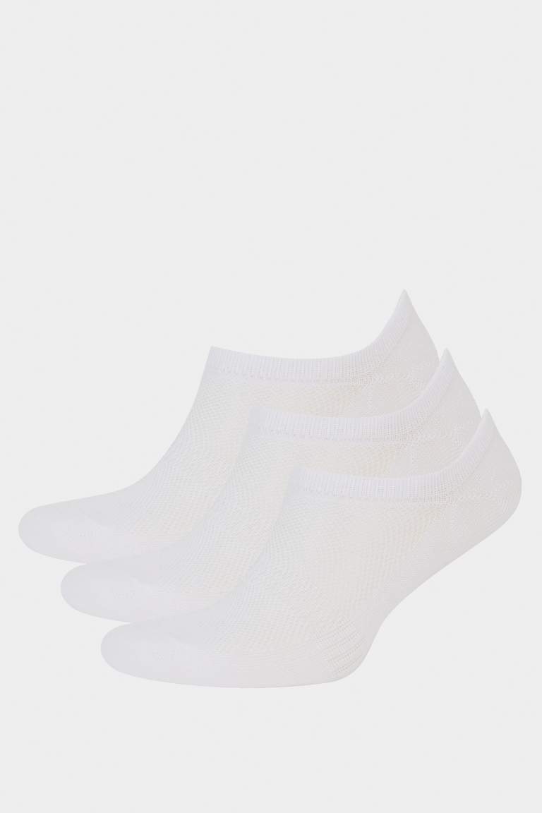 Kadın 3'lü Pamuklu Sneaker Çorap
