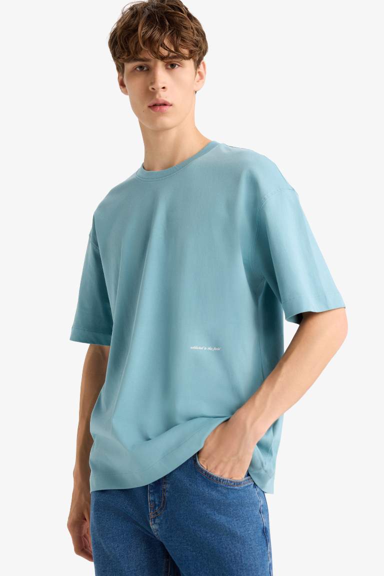 Boxy Fit Crew Neck Short Sleeve T-Shirt