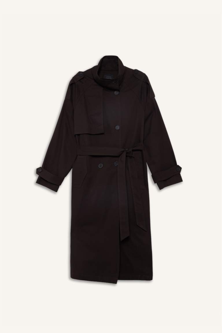 معطف ترانش كوت قطن قصة عادية