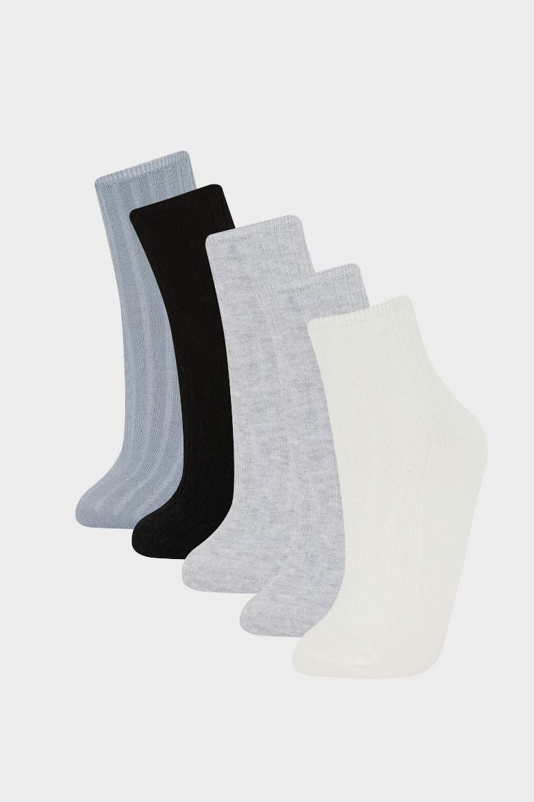 Woman 5 Piece Cotton Ankle Socks