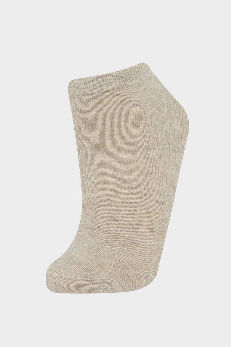 Woman Animal Print 5 Piece Cotton Short Socks