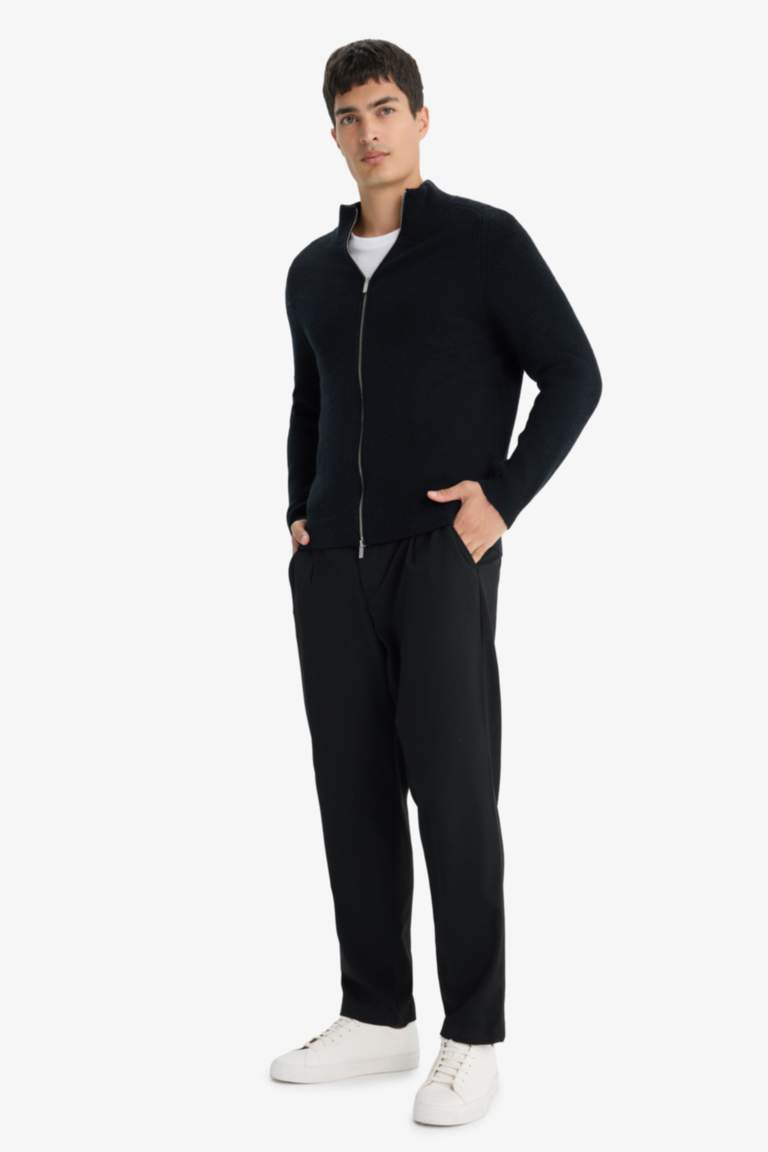 Standard Fit Half Turtleneck Knitwear Cardigan