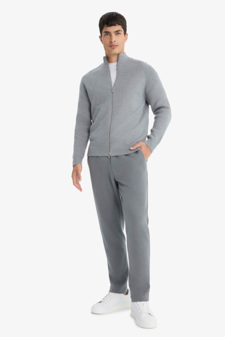 Standard Fit Half Turtleneck Knitwear Cardigan