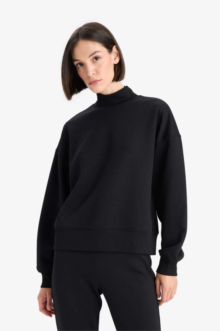 Sweatshirt à col montant Coupe décontractée
