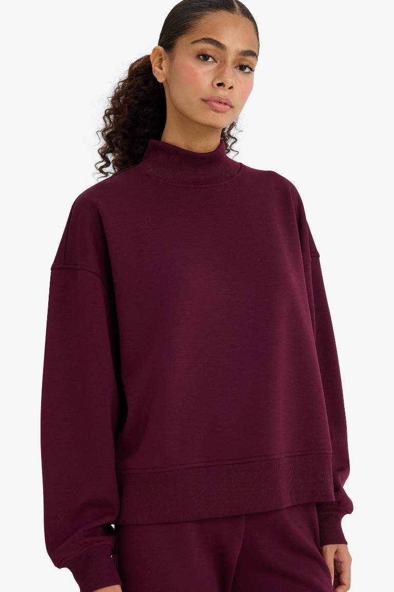 Sweatshirt à col montant Coupe décontractée