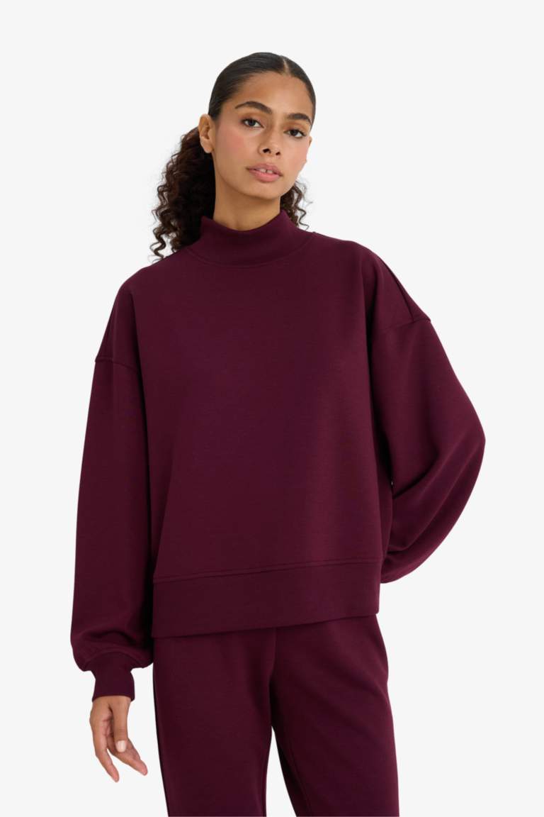 Sweatshirt à col montant Coupe décontractée