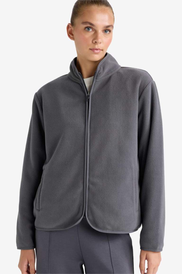 Veste polaire à col montant Coupe régulière