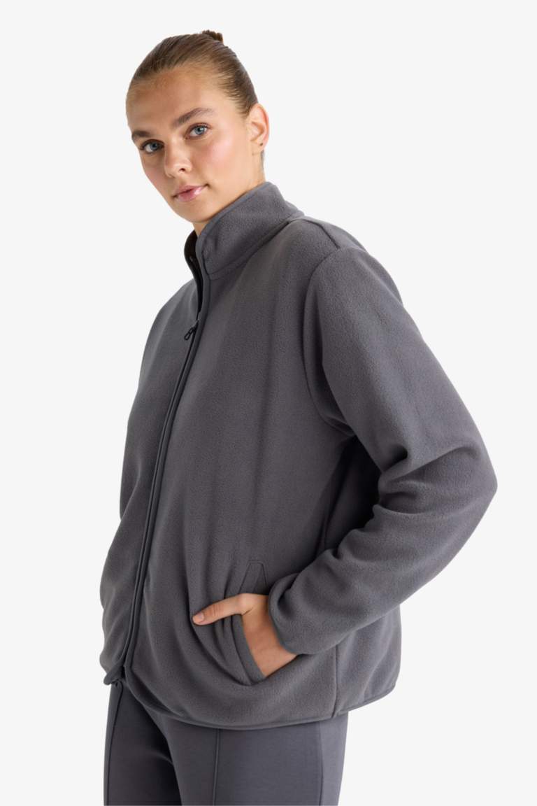 Veste polaire à col montant Coupe régulière