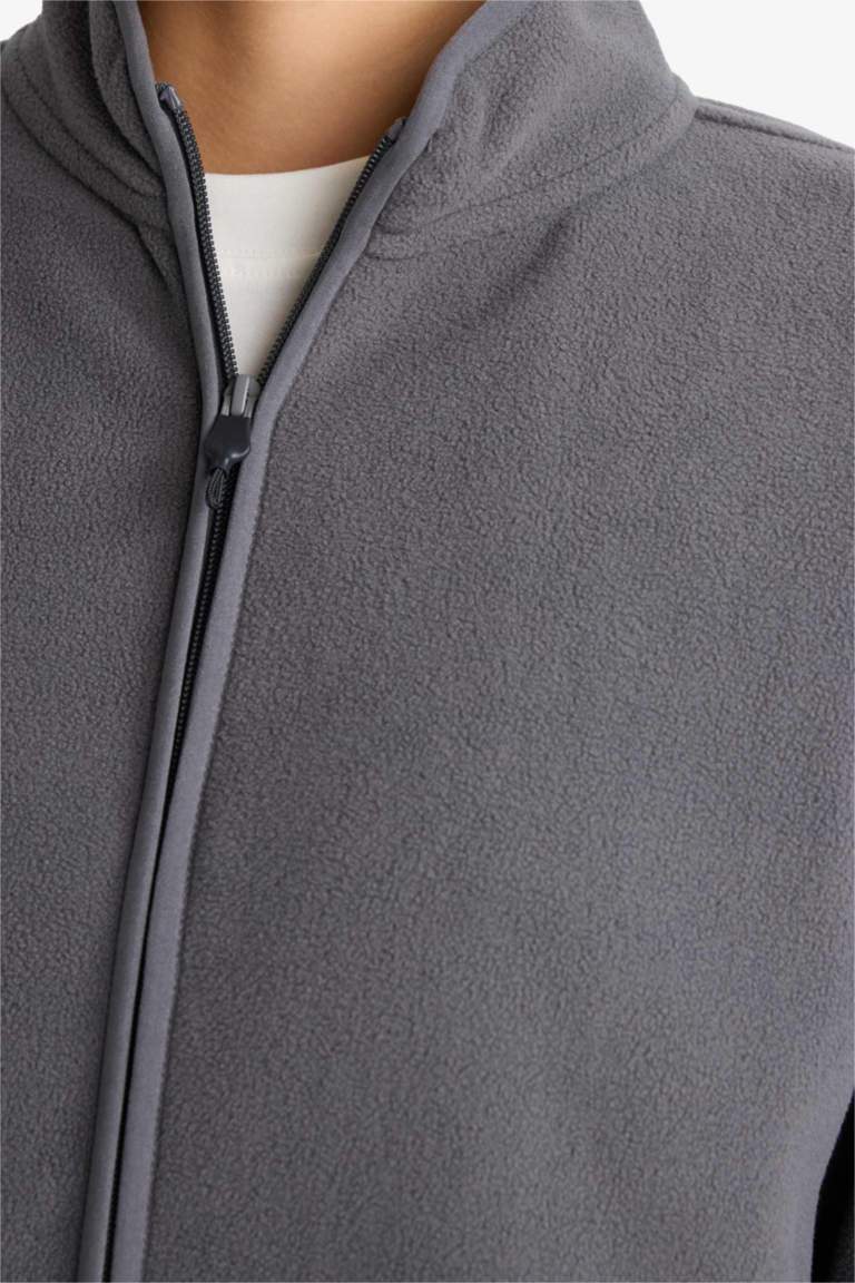 Veste polaire à col montant Coupe régulière