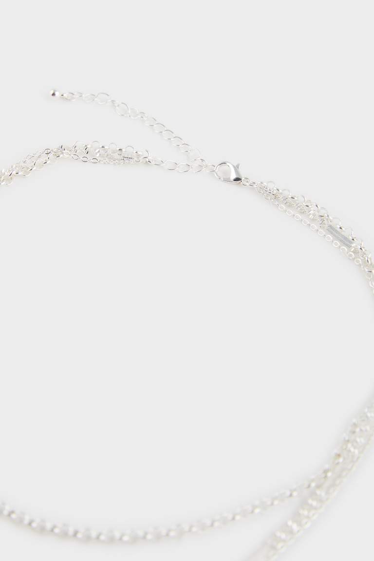 Kadın Yıldızlı Silver Kolye