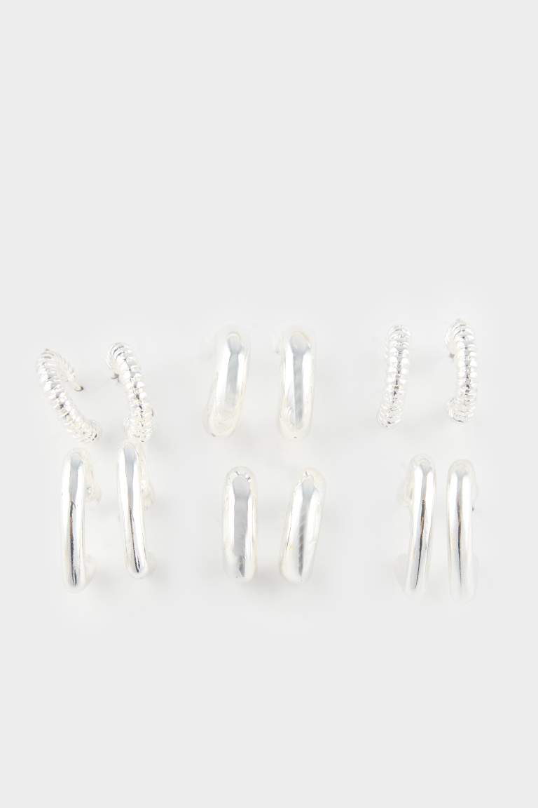 Kadın 6'lı Silver Küpe