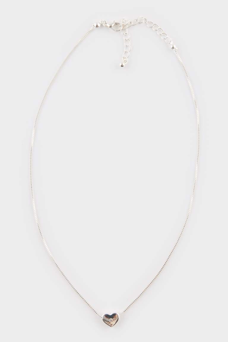 Kadın Minimal Kalp Silver Kolye