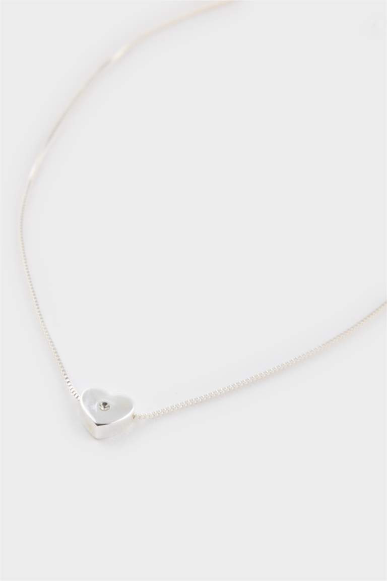 Kadın Minimal Kalp Silver Kolye