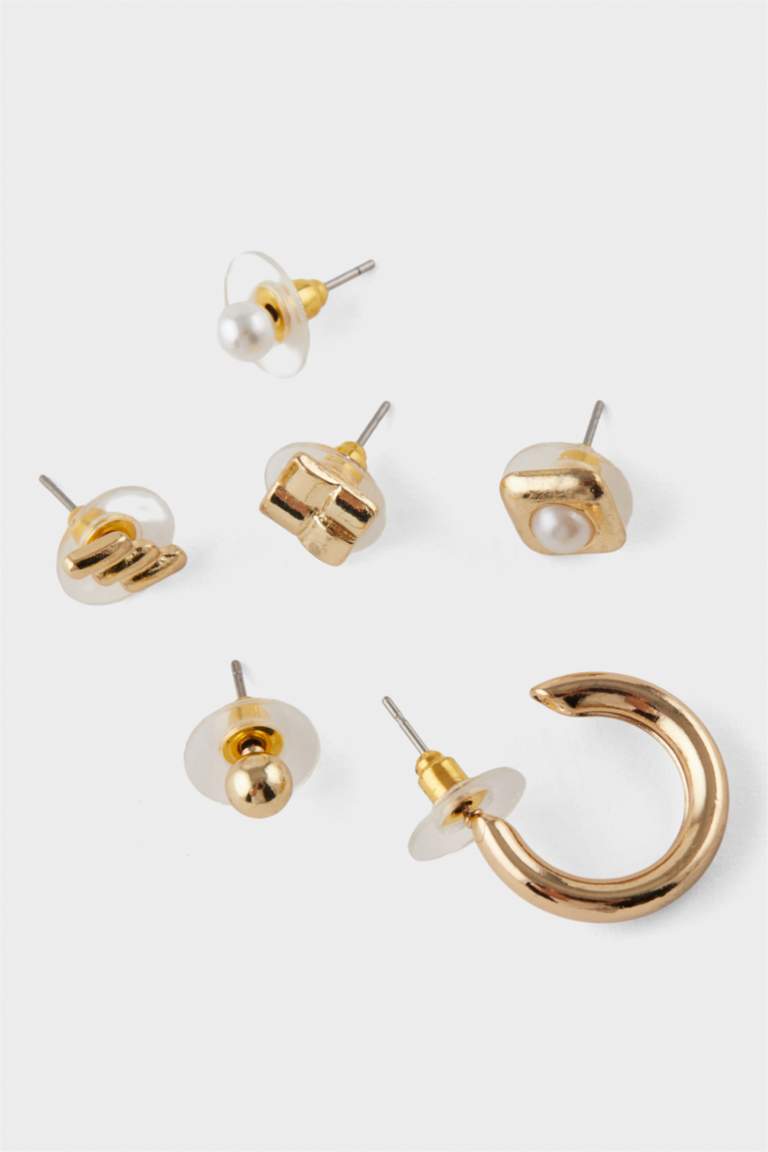 Kadın 7'li Gold Küpe