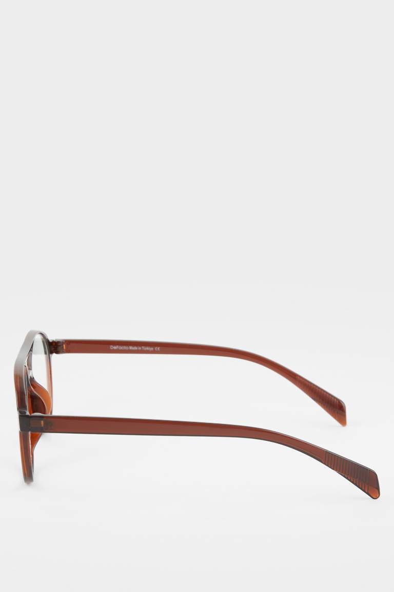 Unisex Mavi Cam Bordo Çerçeveli Okuma Gözlüğü