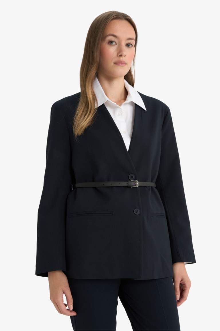 Regular Fit Jacket Collar Blazer