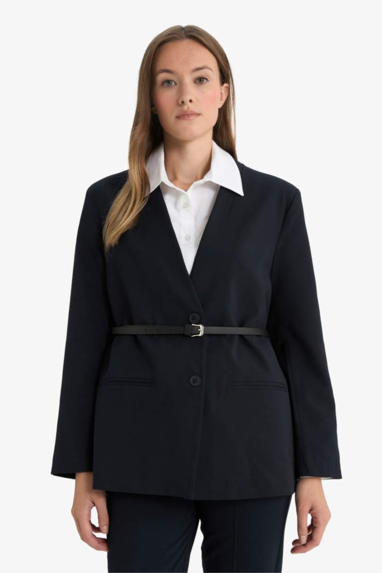 Regular Fit Jacket Collar Blazer