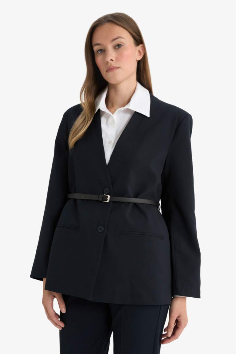 Regular Fit Jacket Collar Blazer