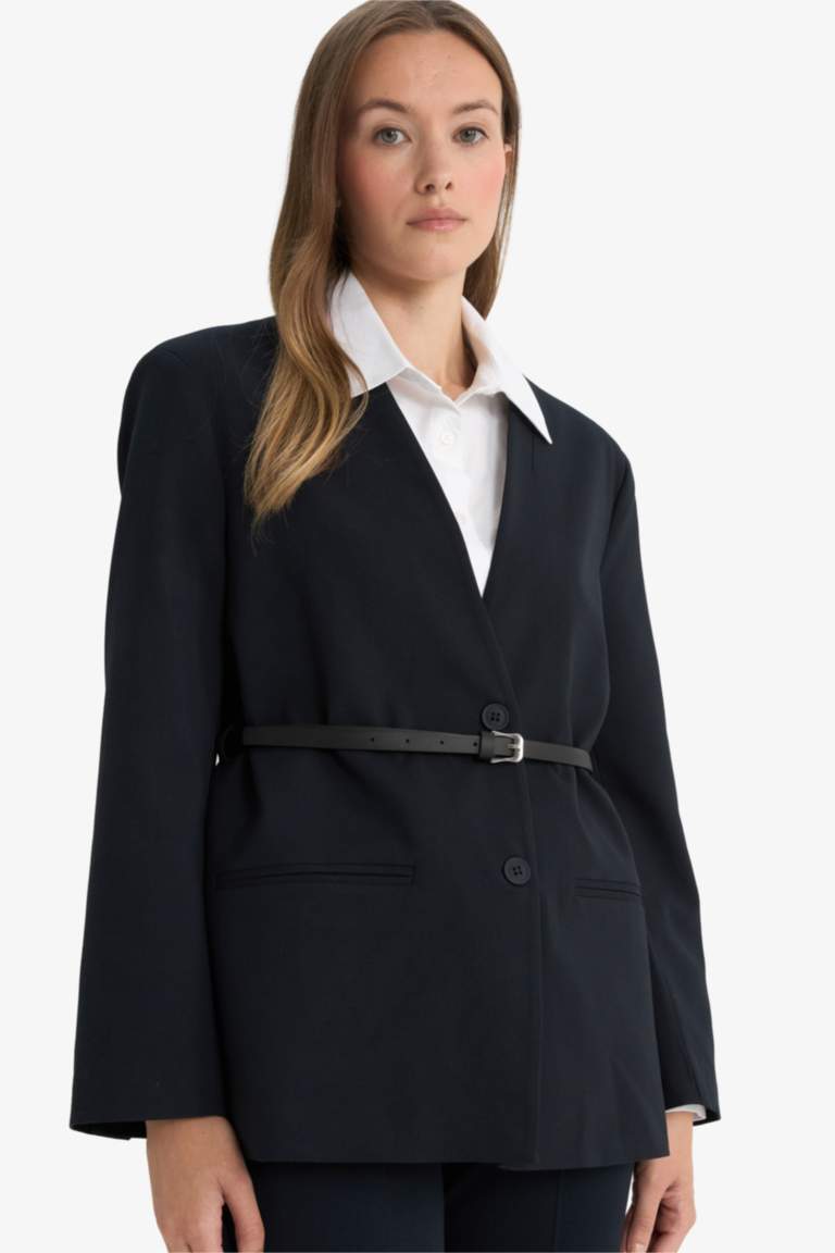 Regular Fit Jacket Collar Blazer