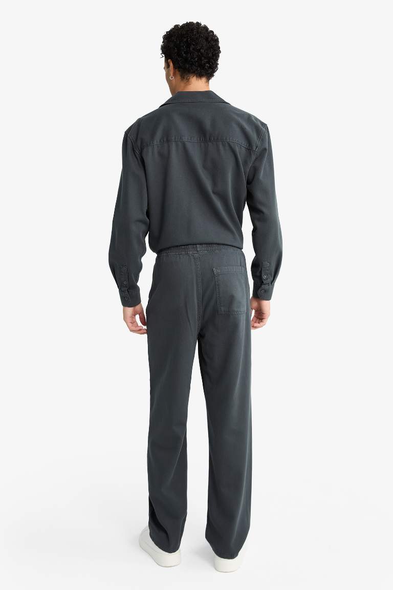 Pantalon Baggy en gabardine