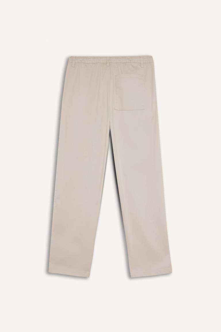Beli Bağcıklı Wide Leg Pantolon