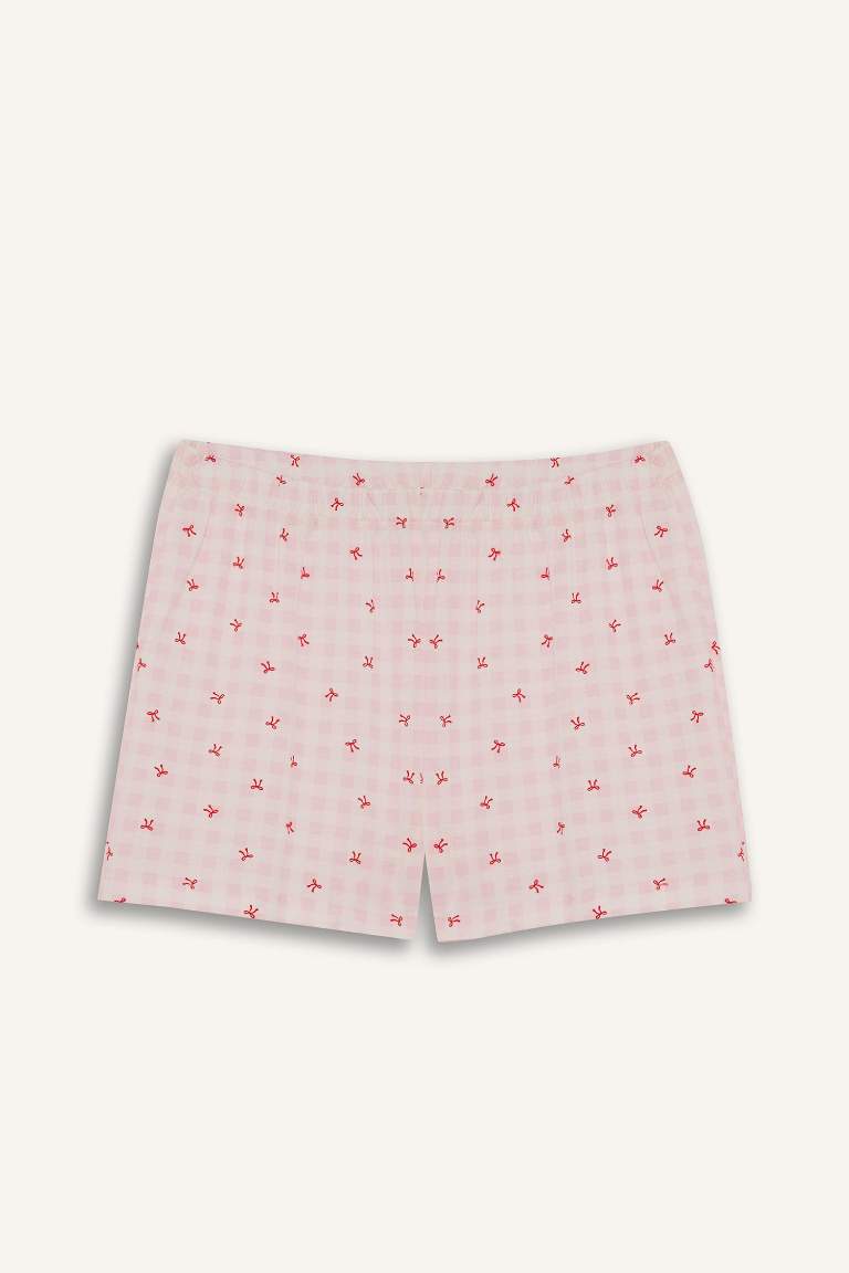Pijama Takımı Regular Fit Baskılı Kısa Kollu Üst Şort-Fall in Love