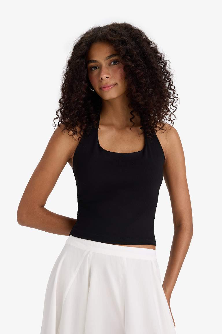 Slim Fit Dar Kesim Halter Yaka Atlet