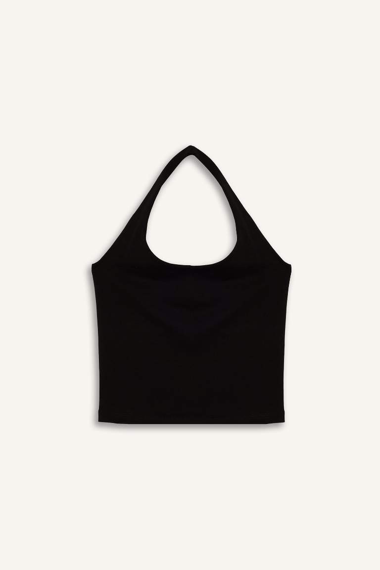 Slim Fit Dar Kesim Halter Yaka Atlet
