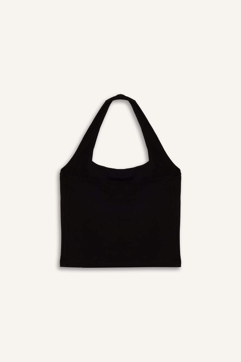 Slim Fit Dar Kesim Halter Yaka Atlet