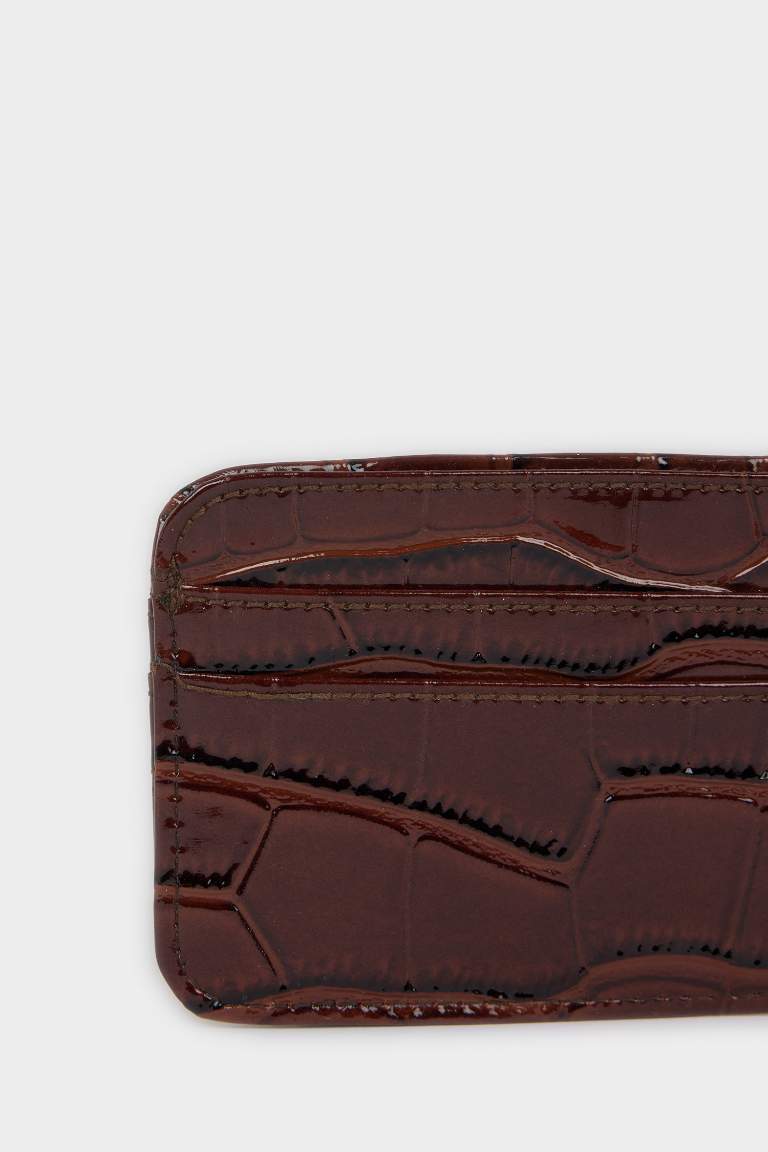 Woman Faux Leather Card Holder