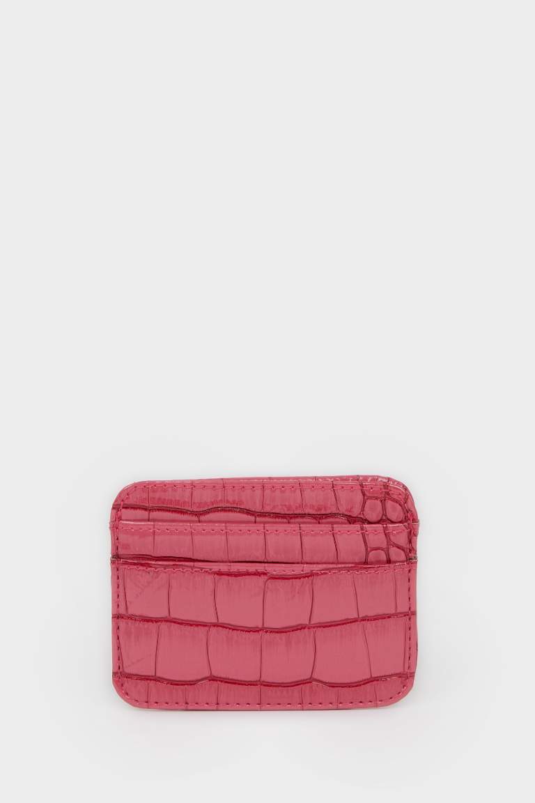 Woman Faux Leather Card Holder