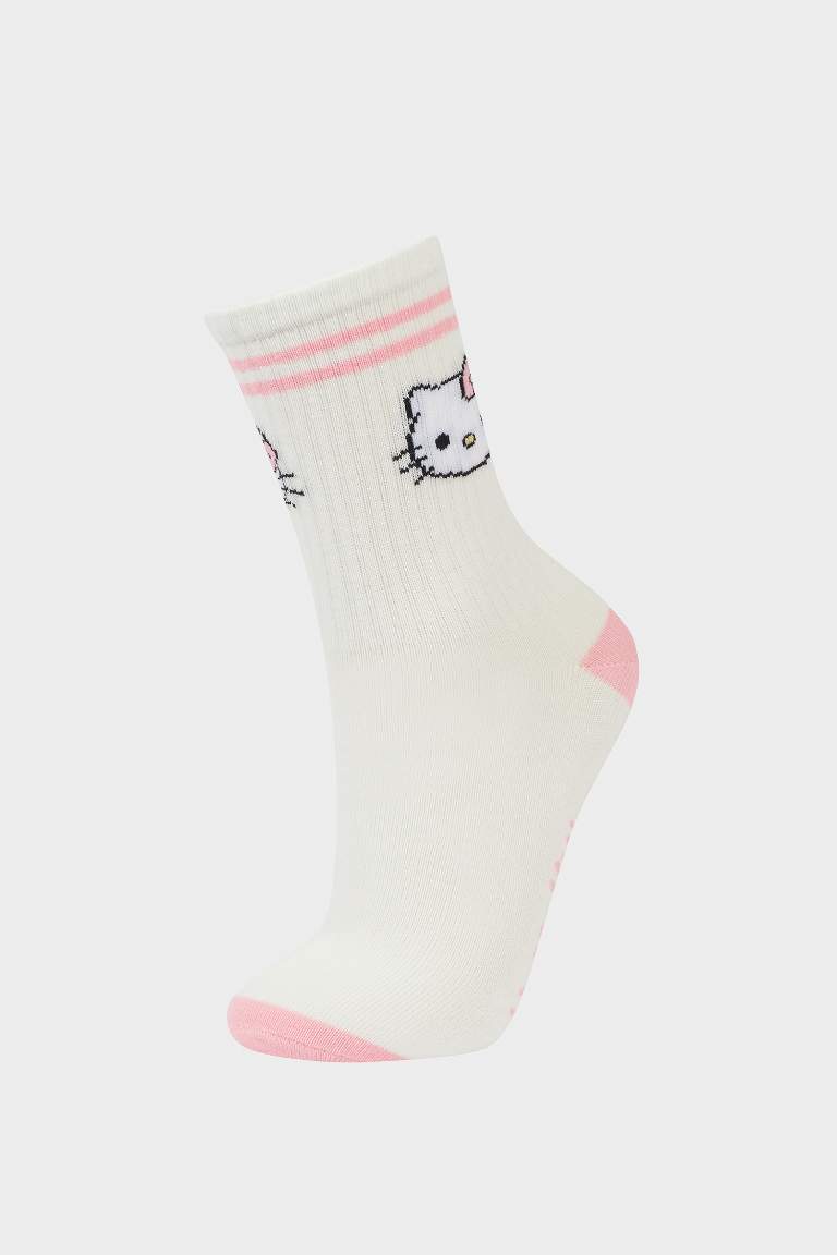 Kız Çocuk Hello Kitty 3'lü Pamuklu Uzun Çorap