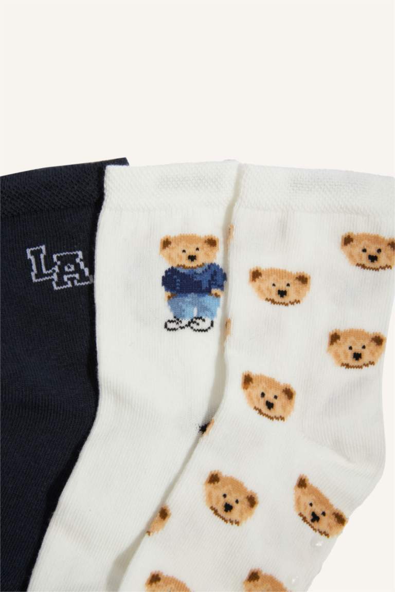 شرابات طويلة بيبي اولادي مطبوع قطن - 3 قطع