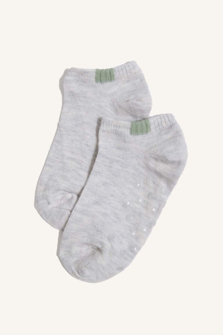 Baby Boy 5 Piece Non Slip Sole Printed Short Socks