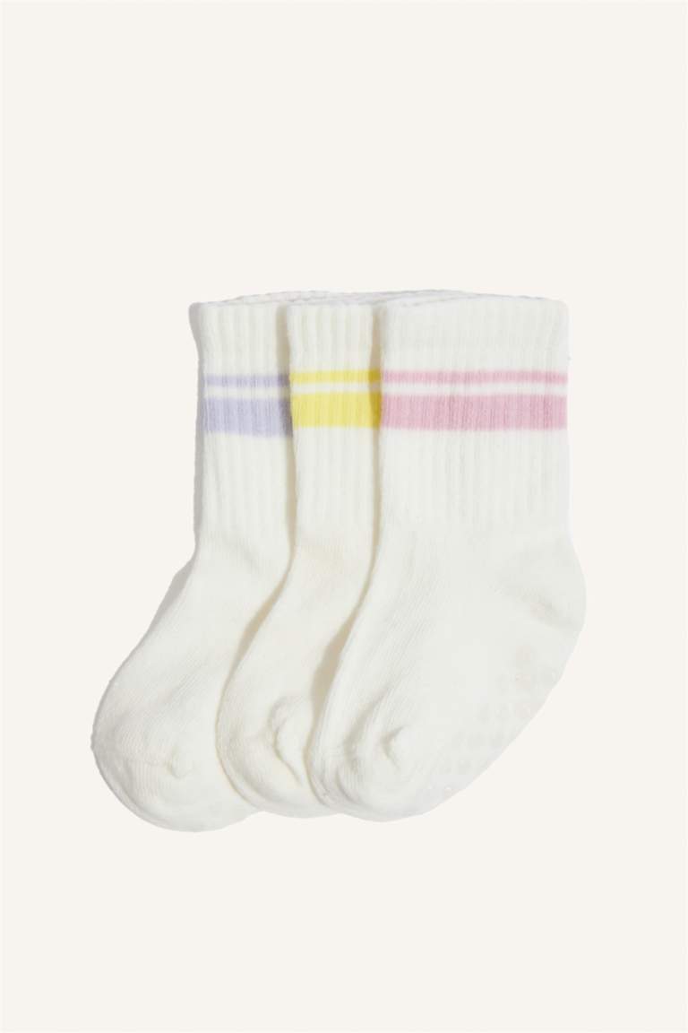 Baby Girl 3 Piece Cotton Long Socks