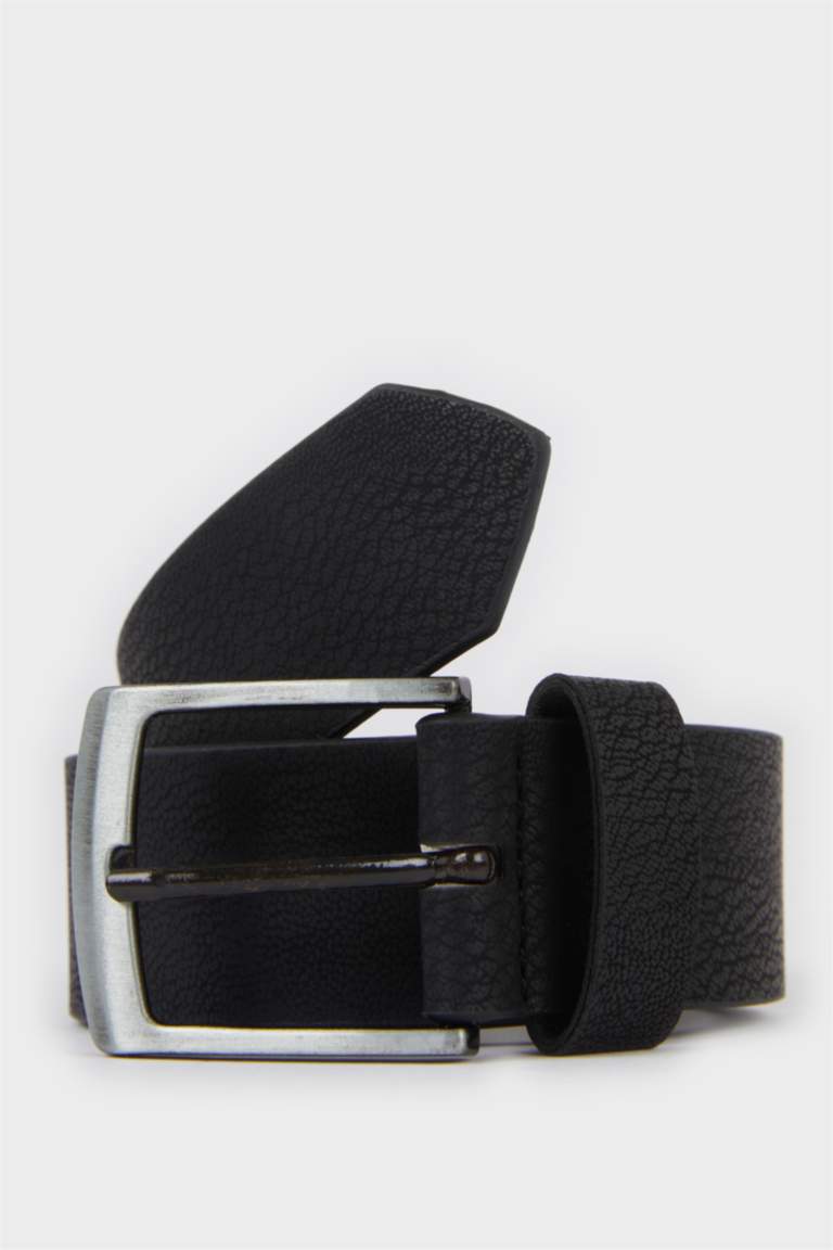 Erkek Çocuk Dikdörtgen Toka Suni Deri Günlük Kemer