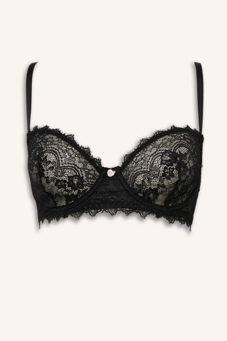 Балконет-бюстгальтер Fall in Love с кружевом и лентой, без чашечек и вкладышей