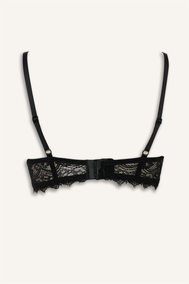 Балконет-бюстгальтер Fall in Love с кружевом и лентой, без чашечек и вкладышей