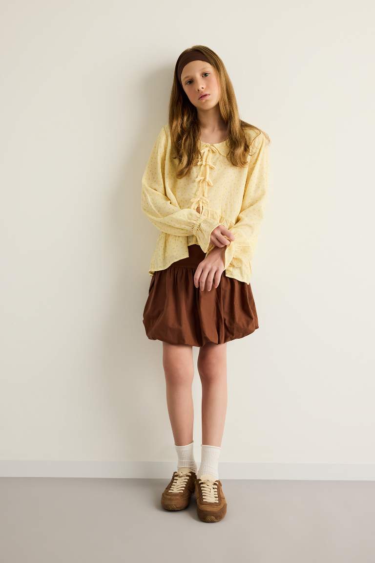 Girl Poplin Balloon Fit Skirt