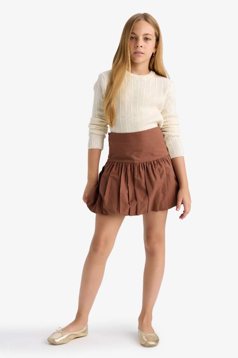 Girl Poplin Balloon Fit Skirt
