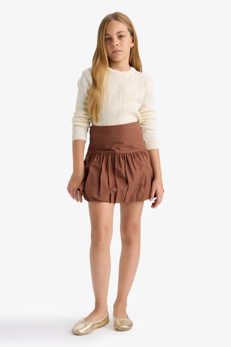 Girl Poplin Balloon Fit Skirt