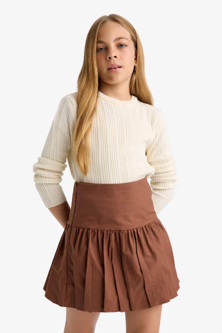 Girl Poplin Balloon Fit Skirt