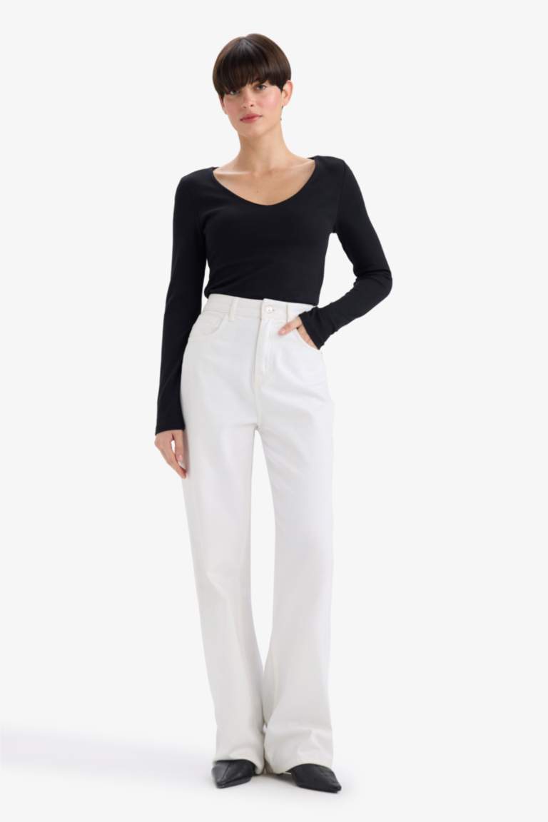 Slim Fit Basic Modal Long Sleeve T-Shirt