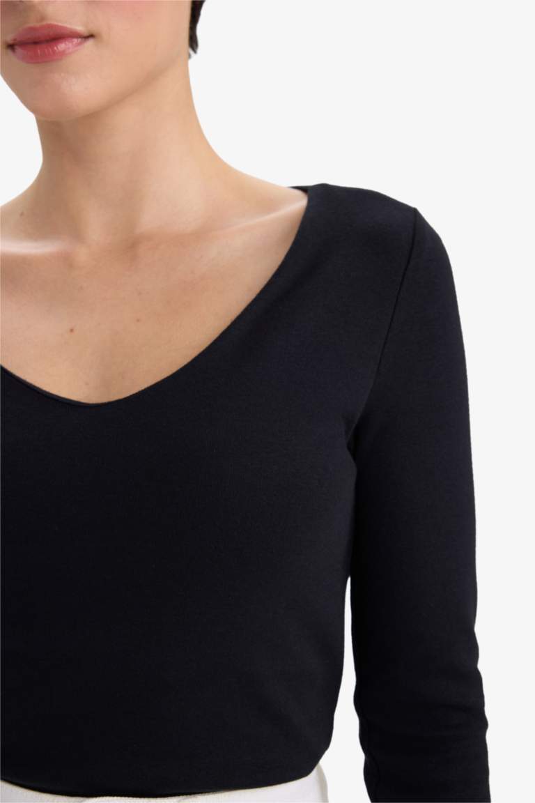 Slim Fit Basic Modal Long Sleeve T-Shirt