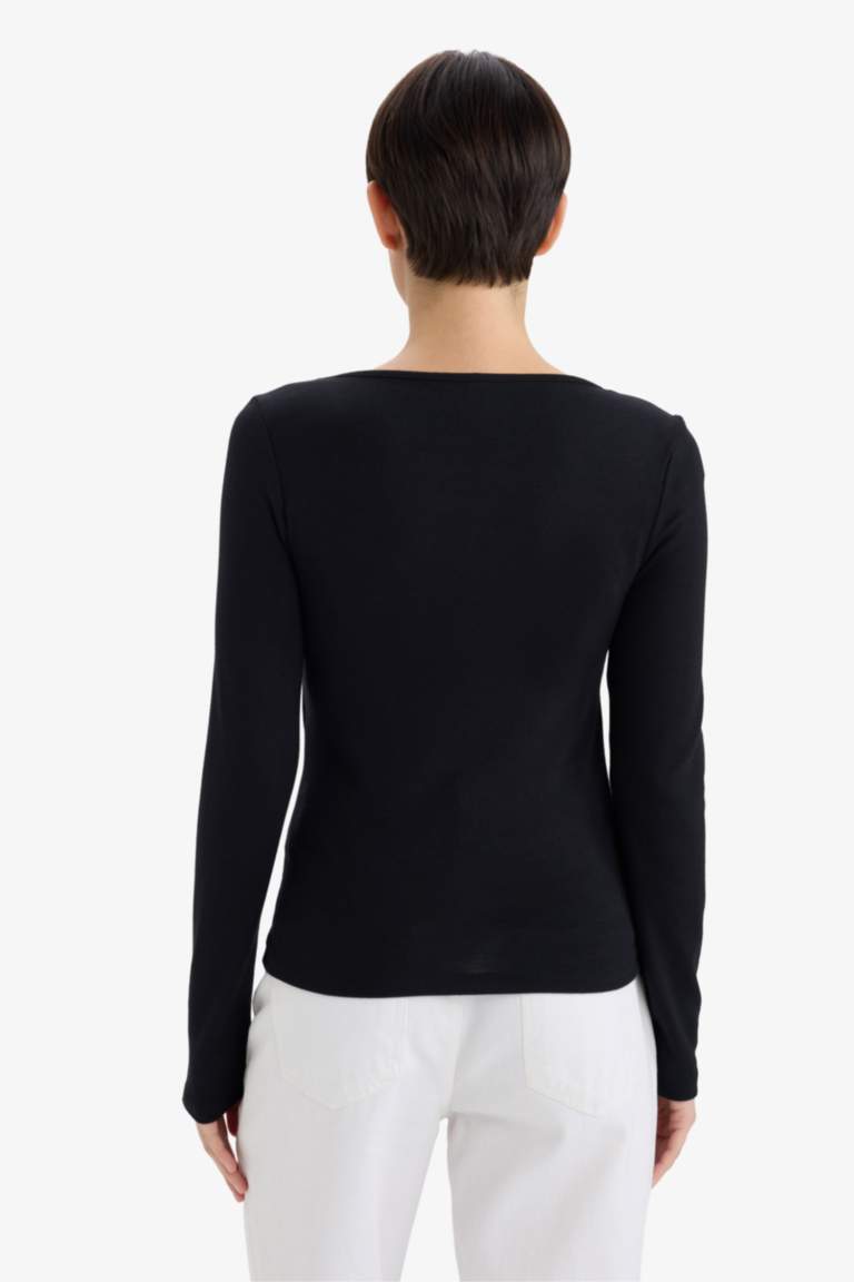 Slim Fit Basic Modal Long Sleeve T-Shirt