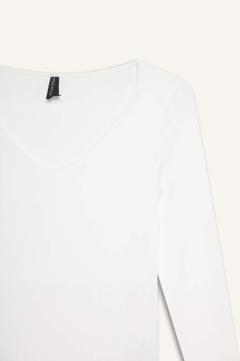 تيشيرت كم طويل بيزك سادة سليم فيت