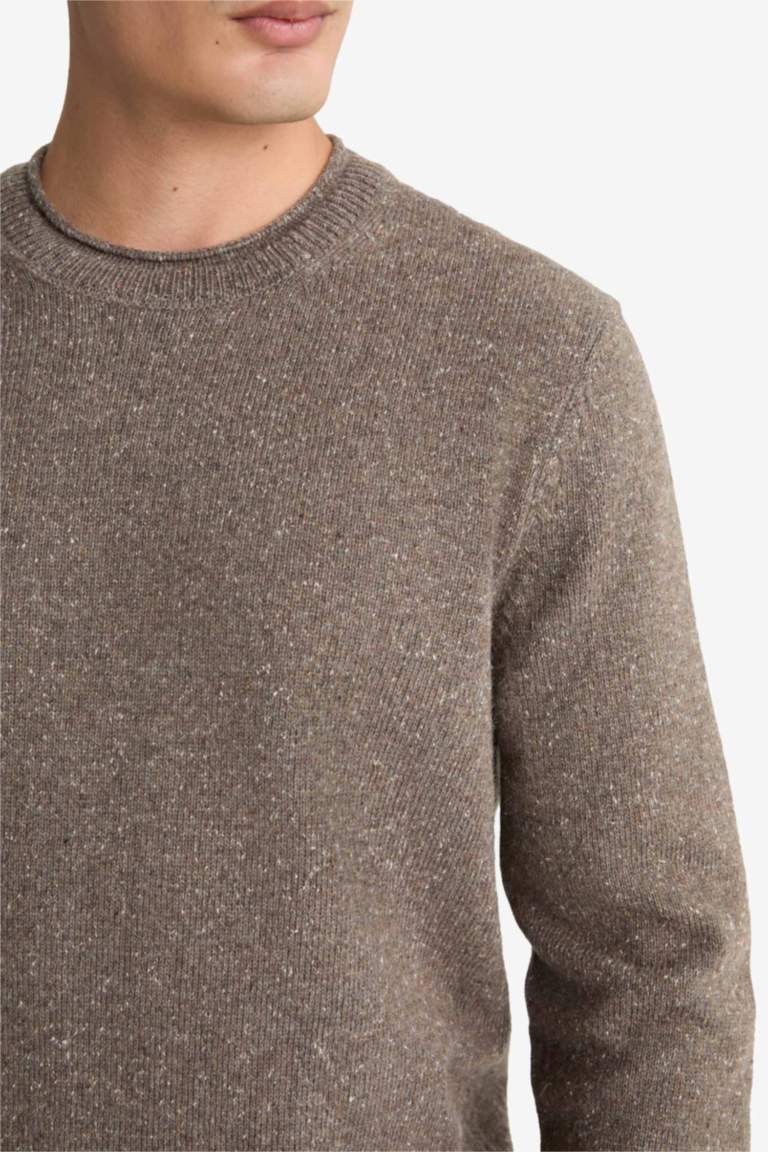 стандарт пішім дөңгелек жаға трикотаж Пулловер